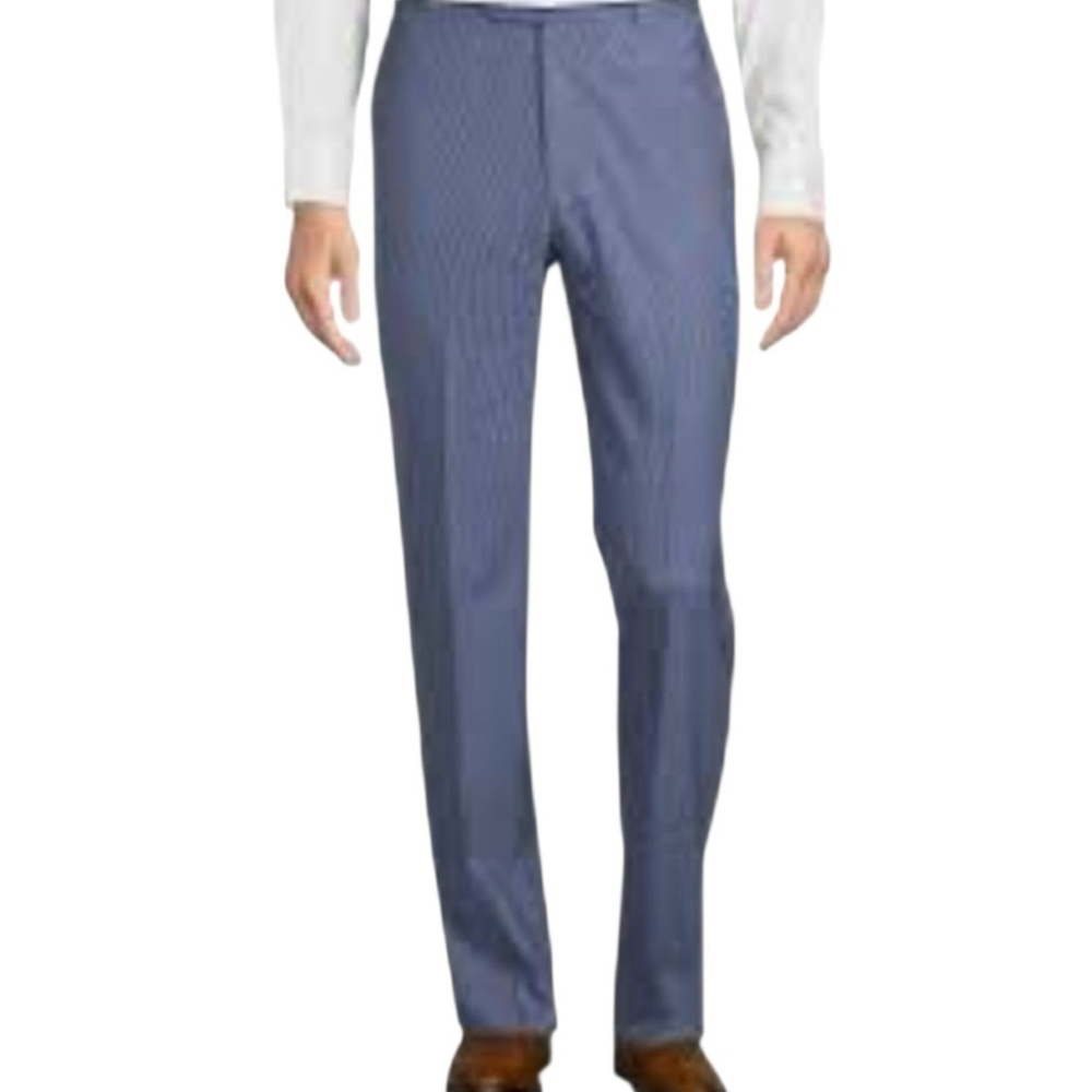 Hart Schaffner Marx Men's Slim-Fit Flat Front 100% Wool Lined Pants 36/34